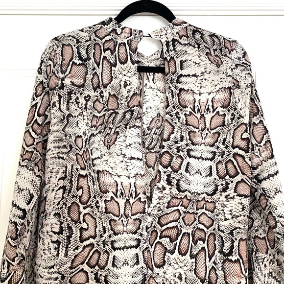 MNG Mango Long Sleeve Snakeskin Dress - 6 - Picture 4 of 7